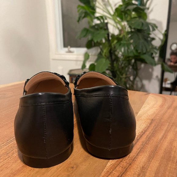 Flat Black Loafer with Chain - Picture 3 of 6